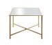 Beistelltisch >25746< in gold, Metall, Spiegel 5 mm - 60x45x60cm (BxHxT)