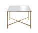 Beistelltisch >25746< in gold, Metall, Spiegel 5 mm - 60x45x60cm (BxHxT)