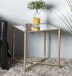 Beistelltisch >25746< in gold, Metall, Spiegel 5 mm - 60x45x60cm (BxHxT)
