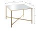 Beistelltisch >25746< in gold, Metall, Spiegel 5 mm - 60x45x60cm (BxHxT)
