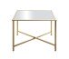 Beistelltisch >25746< in gold, Metall, Spiegel 5 mm - 60x45x60cm (BxHxT)