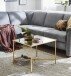 Beistelltisch >25746< in gold, Metall, Spiegel 5 mm - 60x45x60cm (BxHxT)