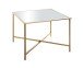 Beistelltisch >25746< in gold, Metall, Spiegel 5 mm - 60x45x60cm (BxHxT)