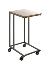 Beistelltisch >25819< in schwarz-eiche, MDF, Metall...