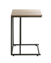 Beistelltisch >25819< in schwarz-eiche, MDF, Metall - 30x67x40cm (BxHxT)