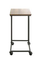 Beistelltisch >25819< in schwarz-eiche, MDF, Metall - 30x67x40cm (BxHxT)