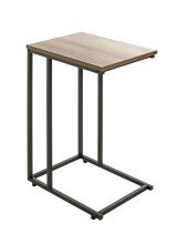 Beistelltisch >25819< in schwarz-eiche, MDF, Metall - 30x67x40cm (BxHxT)