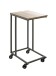Beistelltisch >25819< in schwarz-eiche, MDF, Metall - 30x67x40cm (BxHxT)