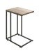 Beistelltisch >25819< in schwarz-eiche, MDF, Metall - 30x67x40cm (BxHxT)