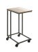 Beistelltisch >25819< in schwarz-eiche, MDF, Metall - 30x67x40cm (BxHxT)