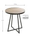 Beistelltisch >25845< in schwarz-eiche, MDF, Metall - 52x48cm (HxD)