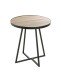 Beistelltisch >25845< in schwarz-eiche, MDF, Metall - 52x48cm (HxD)