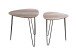 Beistelltisch >25856< (2er Set) in schwarz-eiche, MDF, Metall - 40x43x40 (BxHxT)