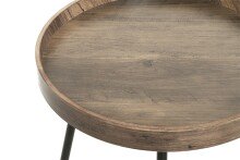 Beistelltisch >25885< in eiche, schwarz, MDF, Metall - 45x40cm (HxD)