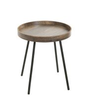 Beistelltisch >25885< in eiche, schwarz, MDF,...