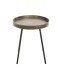 Beistelltisch >25885< in eiche, schwarz, MDF, Metall - 45x40cm (HxD)