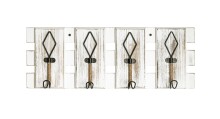 Garderobenleiste >25987< in vintage, MDF, Metall - 55x20x7cm (BxHxT)