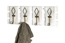 Garderobenleiste >25987< in vintage, MDF, Metall - 55x20x7cm (BxHxT)