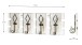 Garderobenleiste >25987< in vintage, MDF, Metall - 55x20x7cm (BxHxT)