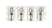 Garderobenleiste >25987< in vintage, MDF, Metall - 55x20x7cm (BxHxT)