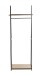 Garderobe >25992< in eiche, schwarz, MDF, Metall - 68x166x40cm (BxHxT)