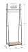 Garderobe >25992< in eiche, schwarz, MDF, Metall - 68x166x40cm (BxHxT)