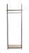 Garderobe >25992< in eiche, schwarz, MDF, Metall - 68x166x40cm (BxHxT)