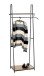 Garderobe >25992< in eiche, schwarz, MDF, Metall - 68x166x40cm (BxHxT)
