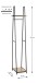 Garderobe >25993< in eiche, schwarz, MDF, Metall - 38x166x40cm (BxHxT)