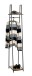Garderobe >25993< in eiche, schwarz, MDF, Metall - 38x166x40cm (BxHxT)