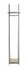 Garderobe >25993< in eiche, schwarz, MDF, Metall - 38x166x40cm (BxHxT)