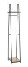 Garderobe >25993< in eiche, schwarz, MDF, Metall - 38x166x40cm (BxHxT)