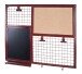 Memoboard >27974< in rot, Kork, Metall - 65x57x6cm (BxHxT)