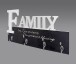 Wandgarderobe >28307< in weiß-chrom, MDF - 50x29x7cm (BxHxT)