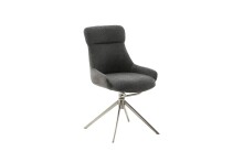 Schalenstuhl >PELION< (2-er Set) in Anthrazit, Polyester - 55x90x62cm (BxHxT)