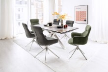 Schalenstuhl >PELION< (2-er Set) in Anthrazit, Polyester - 55x90x62cm (BxHxT)