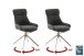 Schalenstuhl >PELION< (2-er Set) in Anthrazit, Polyester - 55x90x62cm (BxHxT)