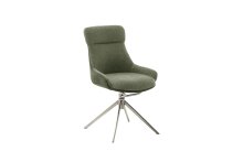 Schalenstuhl >PELION< (2-er Set) in Olive, Polyester - 55x90x62cm (BxHxT)