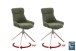 Schalenstuhl >PELION< (2-er Set) in Olive, Polyester - 55x90x62cm (BxHxT)