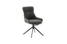 Schalenstuhl >PELION< (2-er Set) in Anthrazit, Polyester - 55x90x62cm (BxHxT)