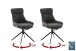 Schalenstuhl >PELION< (2-er Set) in Anthrazit, Polyester - 55x90x62cm (BxHxT)