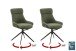 Schalenstuhl >PELION< (2-er Set) in Olive, Polyester - 55x90x62cm (BxHxT)