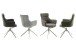 Armlehnstuhl >PELION< (2-er Set) in Lichtgrau, Polyester - 62x90x62cm (BxHxT)