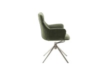 Armlehnstuhl >PELION< (2-er Set) in Olive, Polyester - 62x90x62cm (BxHxT)