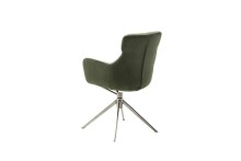 Armlehnstuhl >PELION< (2-er Set) in Olive, Polyester - 62x90x62cm (BxHxT)