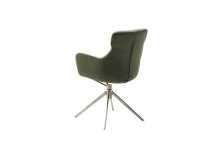 Armlehnstuhl >PELION< (2-er Set) in Olive, Polyester - 62x90x62cm (BxHxT)