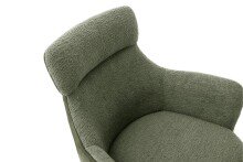 Armlehnstuhl >PELION< (2-er Set) in Olive, Polyester - 62x90x62cm (BxHxT)