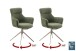 Armlehnstuhl >PELION< (2-er Set) in Olive, Polyester - 62x90x62cm (BxHxT)