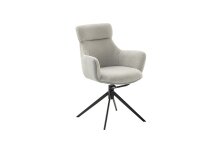 Armlehnstuhl >PELION< (2-er Set) in Lichtgrau, Polyester - 62x90x62cm (BxHxT)