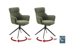 Armlehnstuhl >PELION< (2-er Set) in Olive,...